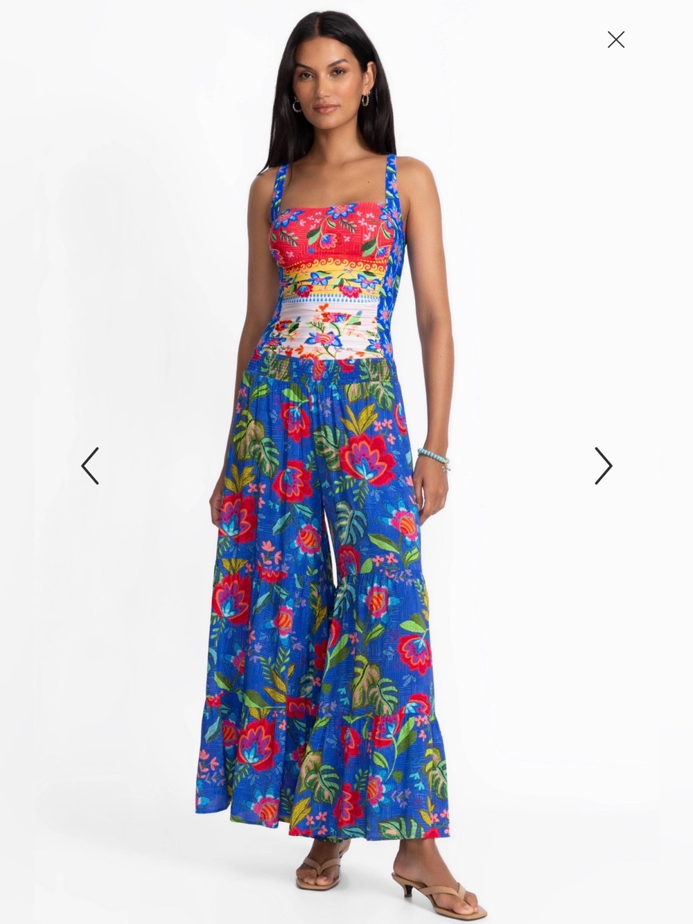 New Johnny Was Multicolor Floral Wide-Leg pants M